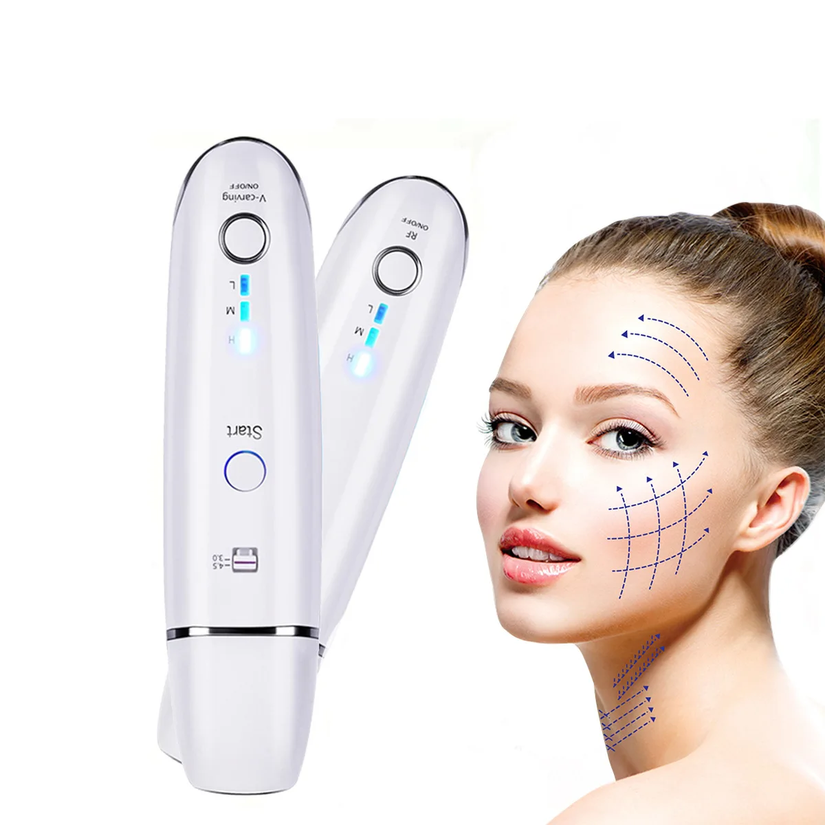 Anti Aging Ultrasound Face Machine - Mini Hifu Ultrasonik RF Garis Pijat